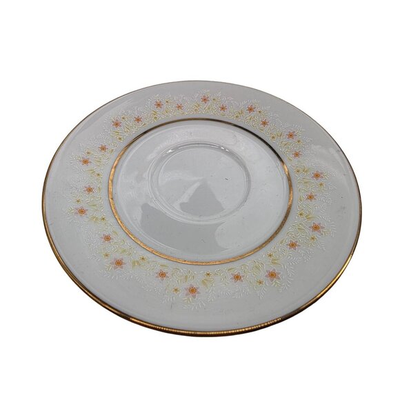 Noritake Augusta Saucer 5.5" Floral Gold Trim Porcelain Japan - Picture 1 of 3